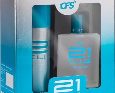 CFS CREATIVE FRAGRANCE SERIES 21 Club Ice Water Deodorant Body Spray & CFS 21 Club Ice Water Perfume Spray Combo For Men, 300ml – Mint, Jasmine, Sandalwood & Lavender