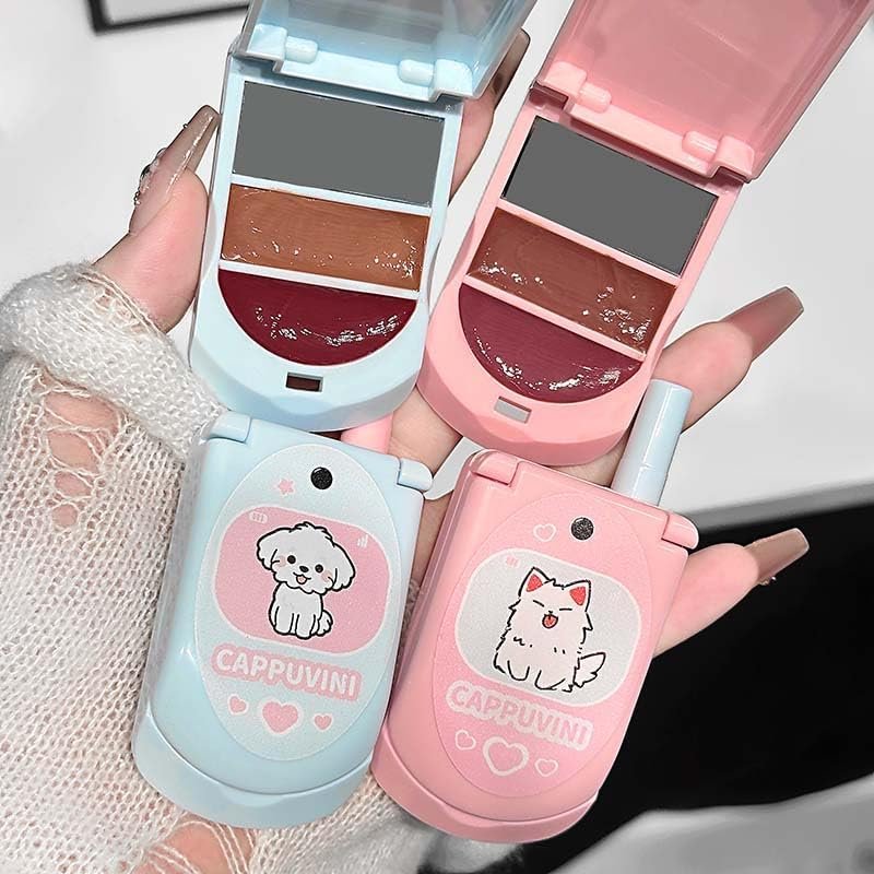 Cappuvini Smooth Touch Critter Solid Lip Gloss | Cute Flip-Phone Packaging with Silicone Brush | High-Shine Finish for Natural to Bold Looks | Light Texture Mirror-Finish | Buildable Shine for Custom Color Mixing & Layering | Light-Weight Comfortable Glossy Formula Gloss For Women (03# Peach Powder + Pink Brown, 3.5g) Cappuvini Smooth Touch Critter Solid Lip Gloss | Cute Flip-Phone Packaging with Silicone Brush | High-Shine Finish for Natural to Bold Looks | Light Texture Mirror-Finish | Buildable Shine for Custom Color Mixing & Layering | Light-Weight Comfortable Glossy Formula Gloss For Women (03# Peach Powder + Pink Brown, 3.5g)