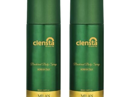 Clensta Milan Deodorant for Men 150ml Pack of 2 Body Spray Long Lasting | All Day Freshness | Born in Italy
