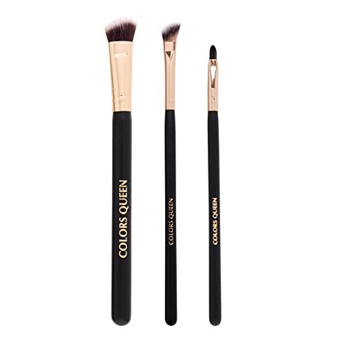 Colors Queen Synthetic Bristles Face Makeup Brush Set, Eyeshadow Angular Blending Brush, Angular Contour Brush, Lip Brush, Brushes for Easy Application, 3 Piece Brush Set Colors Queen Synthetic Bristles Face Makeup Brush Set, Eyeshadow Angular Blending Brush, Angular Contour Brush, Lip Brush, Brushes for Easy Application, 3 Piece Brush Set