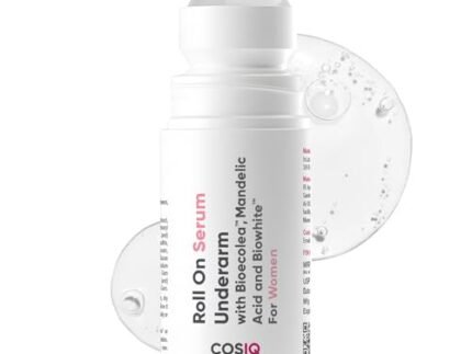 Cos-IQ Brightening Underarm Roll On Serum for Women | With Bioecolea, Mandelic Acid and Bio White | Prevents Body Odour, Brightens Skin & Exfoliates Underarms | Long Lasting deodorant roll on with Fresh Floral Fragrance | Suitable for Sensitive Skin | 40ml