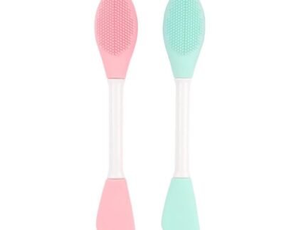 Credex Multipurpose Silicone Brush | 2in1 Soft Double-sided Deep Cleansing & Skin Massaging | Micro Scrubber to Face, Nose & Lips for Pore Cleansing, Removing Blackhead