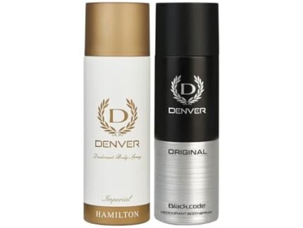 DENVER Imperial & Black Code Deodrant 150ML Each, Pack of 2 | Long lasting Deodorant For Men