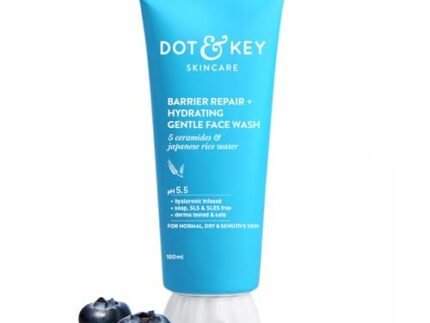 DOT & KEY Barrier Repair + Hydrating Gentle Face Wash With Probiotic | Ceremide Face Wash | For Dry Skin,Normal Skin & Sensitive Skin | Gently Cleanses Skin From Dirt & Oil For Unisex,100Ml
