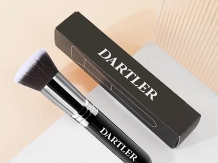 Dartler’s Premium Foundation Brush for Liquid, Cream, Powder – Kabuki Flat Face Blending Brush – Soft Essential Makeup Tool for Women | Black, Pack -1