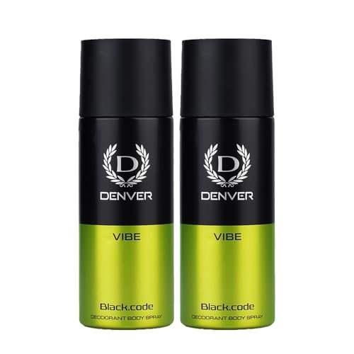 Denver Black.Code Vibe Deo Body Spray 150 ml Each (Pack of 2) Denver Black.Code Vibe Deo Body Spray 150 ml Each (Pack of 2)