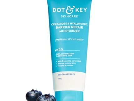Dot & Key Barrier Repair Moisturizer For Normal, Dry, Combination & Sensitive Skin | 120 Hrs Moisturization, With 5 Ceramides & Hyaluronic | Repairs Damaged Skin Barrier, Non-Comedogenic | 100g