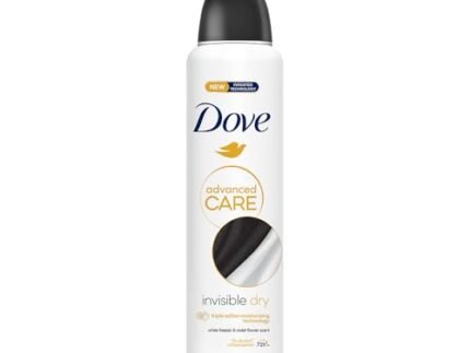 Dove Advanced Care Invisible Dry Deodorant for Women | 72H Freshness | 0% Alcohol | Floral Notes of Freesia & Violet | 250 ML