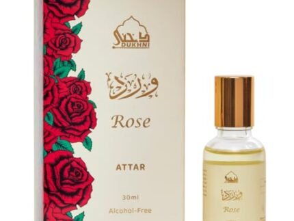 Dukhni's Real Rose Attar Oil | 30ml Gulab Itra Original | Pure Rose Ittar Roll-On Perfume | Original Attar for Men & Women | Arabic Perfume Oils for festive gifting | Diwali gifting items for friends