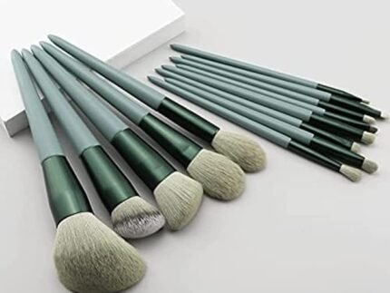 ELITEWAVE13pc Premium Makeup Brushes| Eyeshadow Brush Eye Shadows Make Up Brushes, Eyeliner Brushes Blending Face Powder Blush Cosmetics Brushes Tool Kit Compatible with Travel Multicolor (Pack of 13)