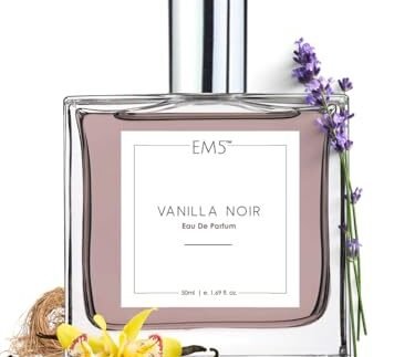 EM5 Vanilla Noir Unisex Perfume | Vanilla Aromatic Woody Powdery Fragrance | Eau de Parfum Spray | Strong & Long Lasting Scent | Luxury Gift for Him & Her | 50ml