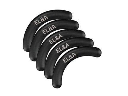 [Ear Lobe & Accessories] Eyelash Curler Replacement Pads | Works with branded & Non-branded Eyelash Curlers | Black, Rubber – Pack of 5
