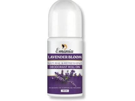 Emania Lavender Bloom Natural & Refreshing Deodorant Roll On – Long Lasting Floral Freshness, Aluminum & Alcohol Free, Gentle Daily Odor Protection for Women & Men, 50 ml Roll-On Deodorant