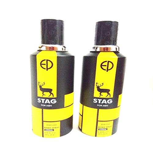 Estiara Men’s Stag Black & Yellow Deodorant Body Spray, 200 ml (Pack of2) Estiara Men’s Stag Black & Yellow Deodorant Body Spray, 200 ml (Pack of2)
