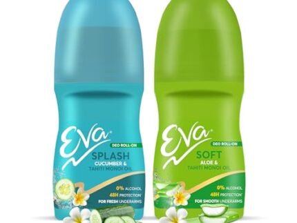 Eva Soft & Splash Deo Roll On Combo | For Fresh & Smooth Underarms | Alcohol & Aluminium Free | 48hr Protection | For Women (50ml. pack of 2)