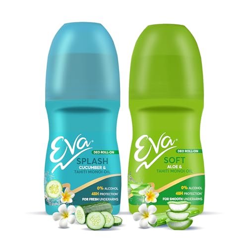 Eva Soft & Splash Deo Roll On Combo | For Fresh & Smooth Underarms | Alcohol & Aluminium Free | 48hr Protection | For Women (50ml. pack of 2) Eva Soft & Splash Deo Roll On Combo | For Fresh & Smooth Underarms | Alcohol & Aluminium Free | 48hr Protection | For Women (50ml. pack of 2)
