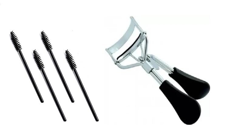 Eyelash Curler and Mascara Wand Set, Professional Makeup Tool Kit with 4 Disposable Brushes Eyelash Curler and Mascara Wand Set, Professional Makeup Tool Kit with 4 Disposable Brushes