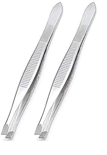 GIRLYZ ATTIRE Flat Tip Metal Tweezer and Plucker For Upper Lip, Eyebrows and Blackhead, Silver (Pack of 1) Tweezer GIRLYZ ATTIRE Flat Tip Metal Tweezer and Plucker For Upper Lip, Eyebrows and Blackhead, Silver (Pack of 1) Tweezer
