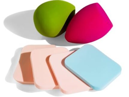 Gleva 6 Pcs Blender Sponge Set, Blending Puff for Flawles Makeup, Blender for Liquid Foundation, Cream, Powder, Wet & Dry Makeup Applicator for Girls & Women (Multicolor)