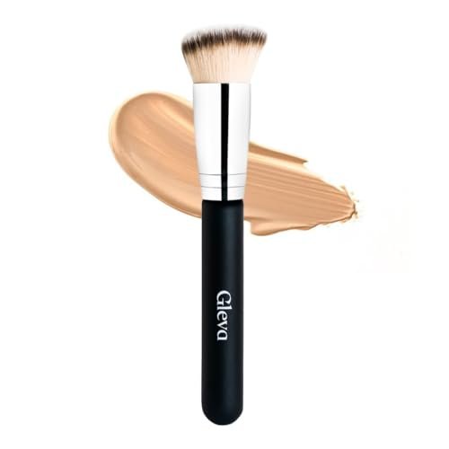 Gleva Angled Foundation Makeup Brush, Contour Brush for Bronzer Liquid Foundation Cream Powder Blending Buffing, Nose Contour Brush, Cream or Flawless Powder Cosmetics Brush Gleva Angled Foundation Makeup Brush, Contour Brush for Bronzer Liquid Foundation Cream Powder Blending Buffing, Nose Contour Brush, Cream or Flawless Powder Cosmetics Brush