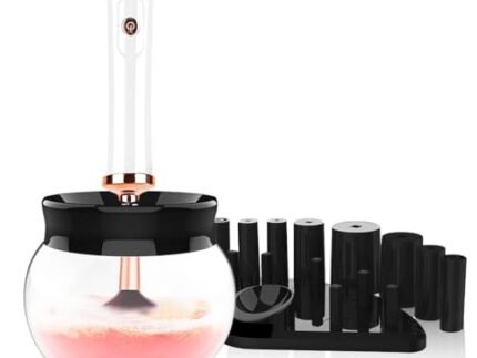 Gleva Automatic Makeup Brush Cleanser: Cleans All Brush Types & Sizes – Includes Spinner Tools – Ideal Gift for Women