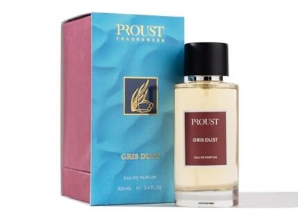 Gris Dust luxury unisex edp perfume 100ml, powdery amber bergamot saffron 9+ hours long lasting cool winter fragrance – high silage musk seaweed cedar oakmoss