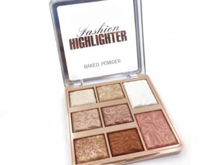 Highlighter Makeup Palette, 8 in 1 Face Illuminizer Set, Gold Cheek Diamond Shimmer, Glitter Contour Bronzer and Highlighter