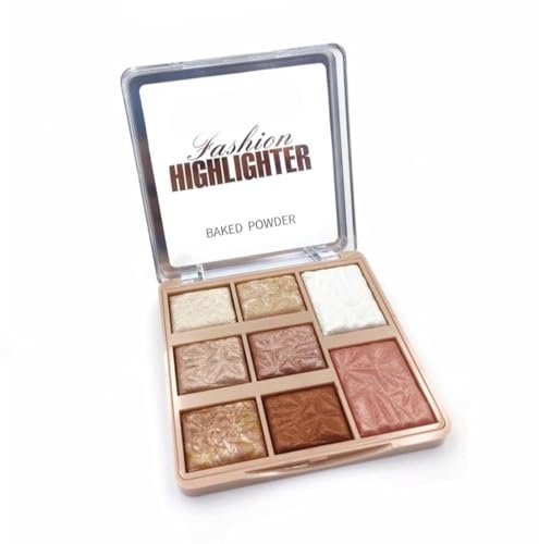 Highlighter Makeup Palette, 8 in 1 Face Illuminizer Set, Gold Cheek Diamond Shimmer, Glitter Contour Bronzer and Highlighter Highlighter Makeup Palette, 8 in 1 Face Illuminizer Set, Gold Cheek Diamond Shimmer, Glitter Contour Bronzer and Highlighter