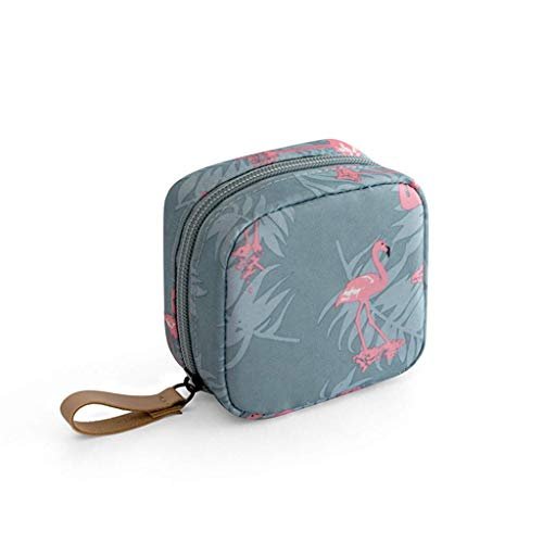 House of Quirk Polyester Makeup Bag Lazy Cosmetic Bag Travel Toiletry Bag Cosmetic Make Up Organizer Waterproof Travel Accessories For Women And Girls (Grey Flamingo),W-5 Cm, Small House of Quirk Polyester Makeup Bag Lazy Cosmetic Bag Travel Toiletry Bag Cosmetic Make Up Organizer Waterproof Travel Accessories For Women And Girls (Grey Flamingo),W-5 Cm, Small