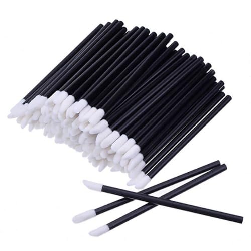 Hyzone Soft Lip Brush For Women Makeup 50 Pcs | Lipstick Brush Eyeshadow Applicator Wand, Lip Gloss Wands, Travel-Friendly Makeup Applicator – Black Hyzone Soft Lip Brush For Women Makeup 50 Pcs | Lipstick Brush Eyeshadow Applicator Wand, Lip Gloss Wands, Travel-Friendly Makeup Applicator – Black