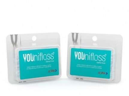 ICPA Younifloss | Dental Floss Picks & Single Thread Tooth Cleaning toothpick Cleaners,Oral Hygiene Tool | 50 pcs per pack | Plaque & Food Remover | Pack of 2