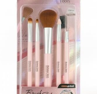 KIRA 5Pcs Makeup Brush Set For Lip, Eyeshadow, Eyebrow, Eye Socket, and Blusher Applications, Smooth And Comfortable Makeup Brushes For Women (BM109-01)