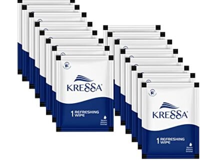 Kressa Refreshing and Cleansing Wet Wipes | PH Balanced | 1 X 50 pouch (50), Multicolour
