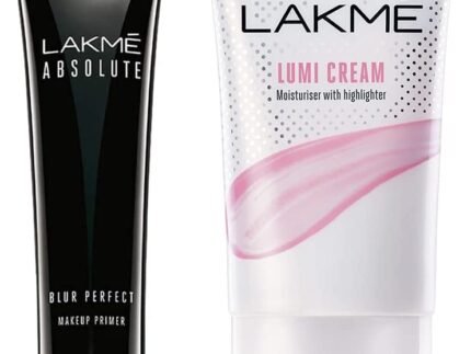 LAKMÉ Absolute Blur Perfect Matte Face Primer,Peach, Makeup Primer for Poreless Smooth Long Lasting Makeup-Waterproof Brightening Makeup Base,10g & Lumi Cream, 30 gm