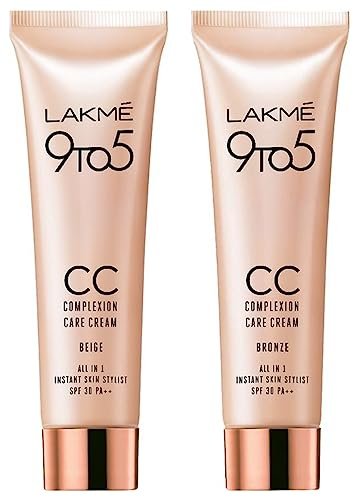 LAKMÉ Complexion Care Face Cream, Bronze, 9g & Complexion Care Face Cream, Beige, 9g LAKMÉ Complexion Care Face Cream, Bronze, 9g & Complexion Care Face Cream, Beige, 9g