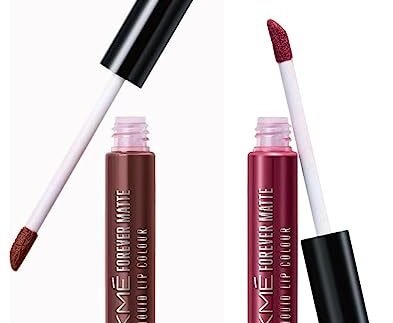 LAKMÉ Forever Matte Liquid Lip Colour, Brown Espresso, 5.6 Ml & Forever Matte Liquid Lip Colour, Red Wine, 5.6Ml