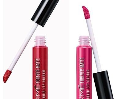 LAKMÉ Forever Matte Liquid Lip Colour, Pink Prom, 5.6 Ml & Forever Matte Liquid Lip Colour, Red Carpet, 5.6 Ml