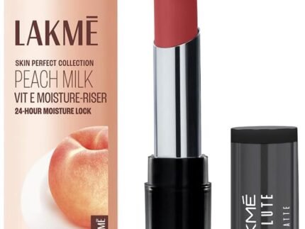LAKMÉ Lipstick 14 Nude Reign (Matte) & LAKMÉ Peach Milk Moisturizer Body Lotion 60 Ml