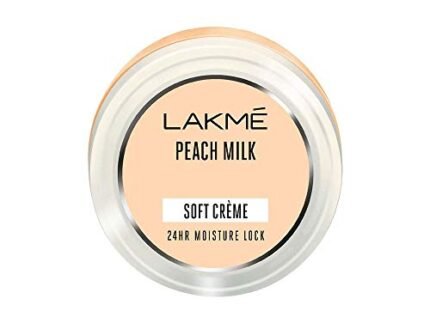 LAKMÉ Peach Milk Soft Creme Moisturizer, Lightweight Face Cream, Non Sticky, Locks Moisture For 24 Hours For Soft And Glowing Skin, 100 g