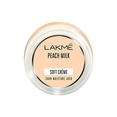 LAKMÉ Peach Milk Soft Creme Moisturizer, Lightweight Face Cream, Non Sticky, Locks Moisture For 24 Hours For Soft And Glowing Skin, 100 g LAKMÉ Peach Milk Soft Creme Moisturizer, Lightweight Face Cream, Non Sticky, Locks Moisture For 24 Hours For Soft And Glowing Skin, 100 g