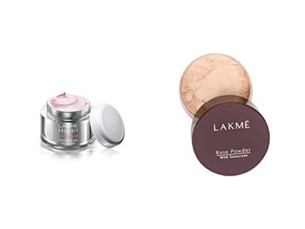 LAKMÉ Perfect Radiance Fairness Day Creme 50 Gm & Matte Finish Rose Face Powder, Soft Pink, 40 Gm
