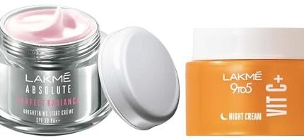 LAKMÉ Vitamin C+ Night Cream 50 G&Lakme Absolute Perfect Radiance Skin Lightening Light Creme, 50G