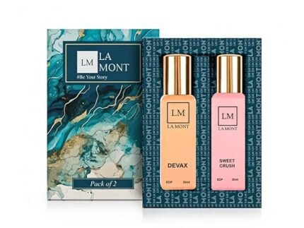 La Mont Women’s Perfume Gift Set – Pack of 2 (Devax & Sweet Crush, 20 ml Each) | Long-Lasting Eau de Parfum | Floral, Fruity & Musky Scents | Perfect for Day & Night Wear