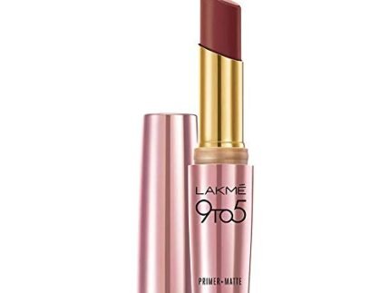 Lakme 9 to 5 Primer and Matte Lip Color, Sangria Weekend, 3.6g