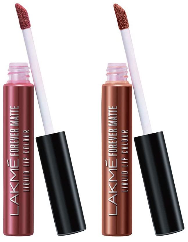 Lakmé Forever Matte Liquid Lip Colour, Nude Twist, 5.6 ml & Lakme Forever Matte Liquid Lip Colour, Nude Dream, 5.6 ml Lakmé Forever Matte Liquid Lip Colour, Nude Twist, 5.6 ml & Lakme Forever Matte Liquid Lip Colour, Nude Dream, 5.6 ml
