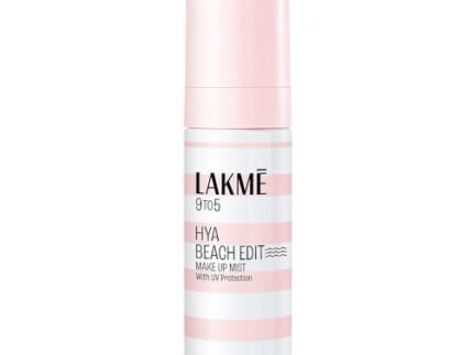 Lakme Hya Beach Edit Makeup Mist with UV Protection, Infused with Hyaluronic Acid & Vitamin E, For Radiant Look & Long-Lasting Makeup, Perfect for Summer, 50 ml