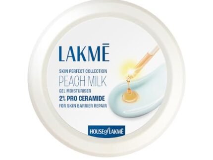 Lakmé Peach Milk Gel Moisturiser with 2% Pro Ceramide | 24hr Deep Hydration for Strong Skin Barrier Repair & Glowing Skin | Lightweight, For Dry Skin, Normal/Oily Skin & Sensitive Skin 100g