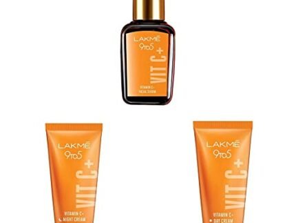 Lakmé Vitamin C+ skincare combo for healthy, glowing skin – with Serum, Day Cream, and Night Cream | 100X power of Vitamin C | For all skin types