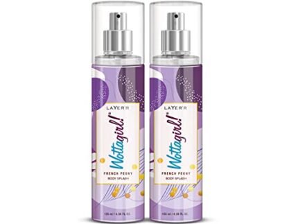Layer’r Wottagirl French Peony Body Splash for Women | Long Lasting Fragrance (135ml) (Pack of 2)