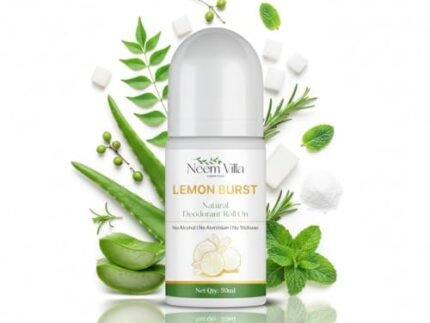 Lemon Roll-On Deodorant, Natural Underarm Whitening for Women and Men, Unisex, 50 ml (Pack of 1)